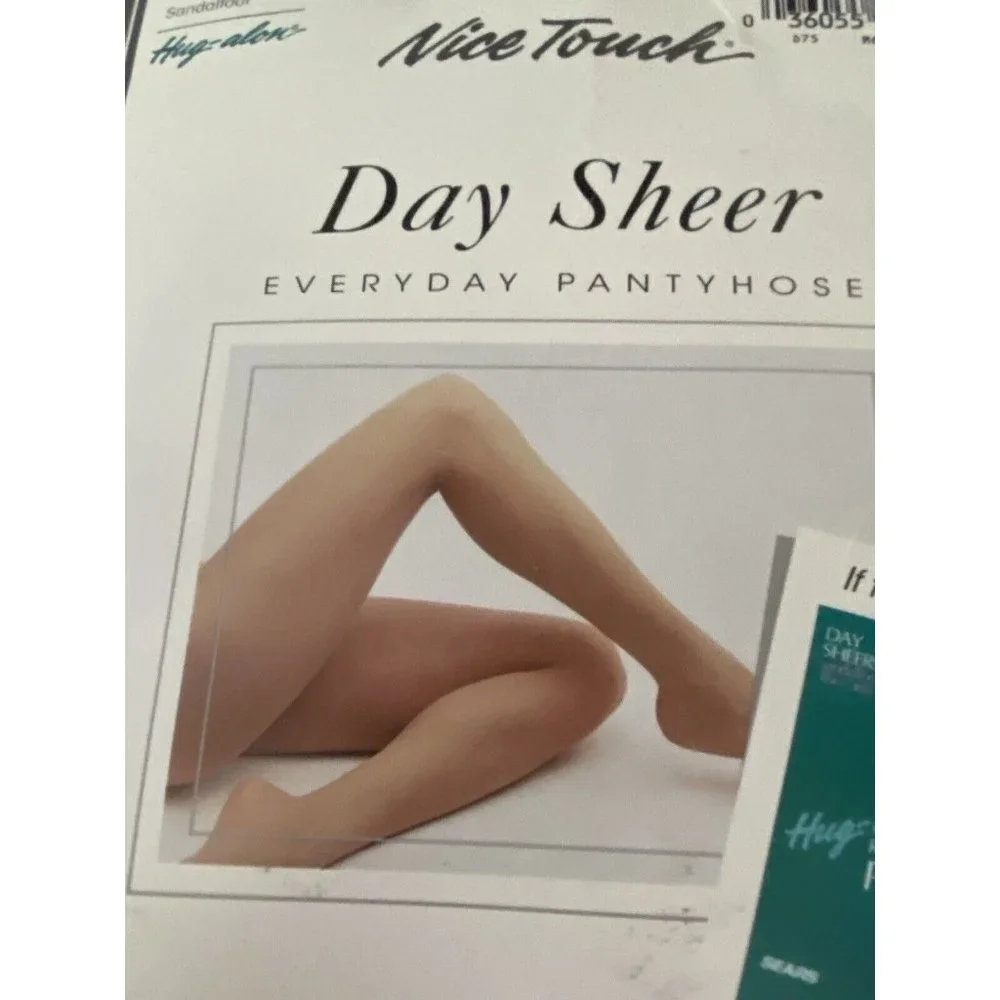 Nice Touch Day Sheer Pantyhose Non Control Size C Smokey Taupe Day Sheer Toe NIB